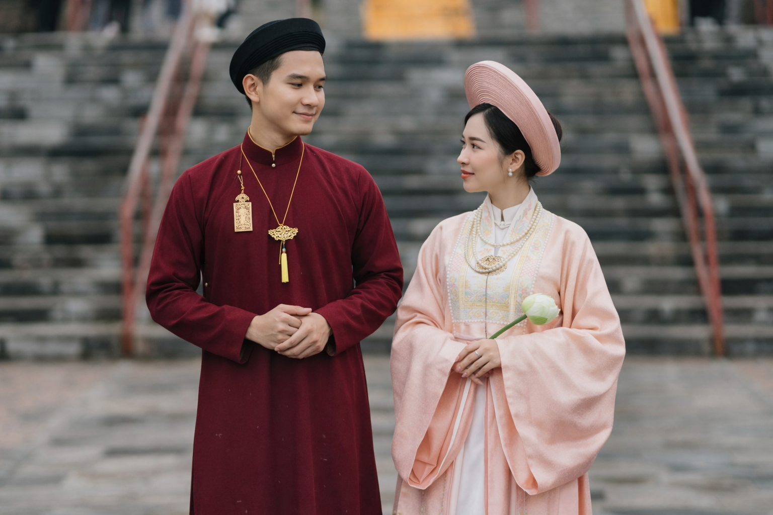 Bí quyết lên đồ đẹp như thơ khi ở Huế với trang phục hài hòa cảnh sắc cố đô